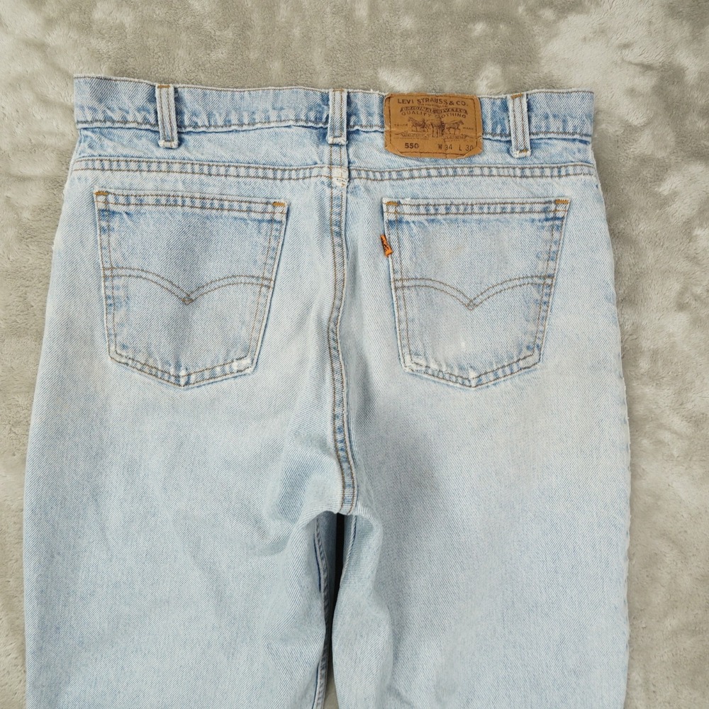 Levi's 550 Vtg 1985 Orange Tab Jeans Mens 34x30 (32x28.5) Made in USA Distressed - Picture 3 of 11